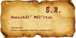 Benczkó Márton névjegykártya